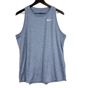 Nike Dri-Fit Womens High Neck Tank Top Blue - XL